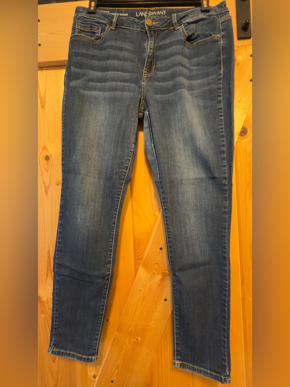 Lane Bryant Medium Wash Skinny Jeans - Blue